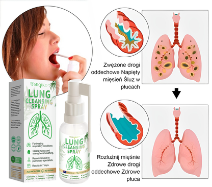 [Oficjalny sklep flagowy marki]👨‍⚕️𝐌𝐈𝐐𝐈𝐊𝐎® Zaawansowany spray do oczyszczania płuc(☘️Zalecane przez ekspertów od płuc☘️)