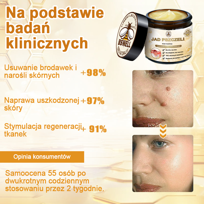 🐝✨𝑩𝑺𝑾𝑬𝑳𝑳® Krem z jadami pszczół 👨‍⚕️ (Rekomendacja dermatologów) (🔥Ostatni dzień promocji, 80% zniżki)